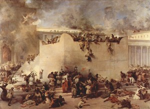 The destruction of the Temple of Jerusalem.1867 by Francesco Hayez
