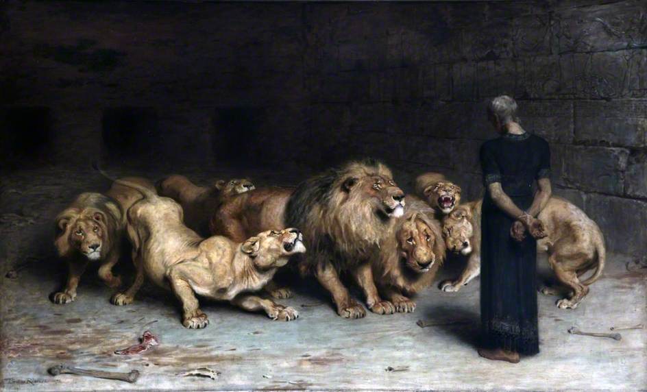 Daniel in the Lion's Den-1872 by Briton Riviere